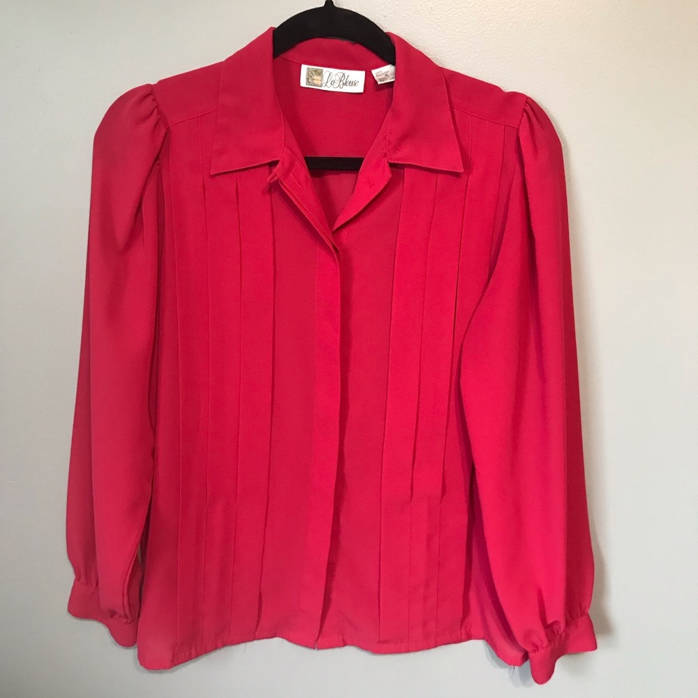 VINTAGE Red Blouse